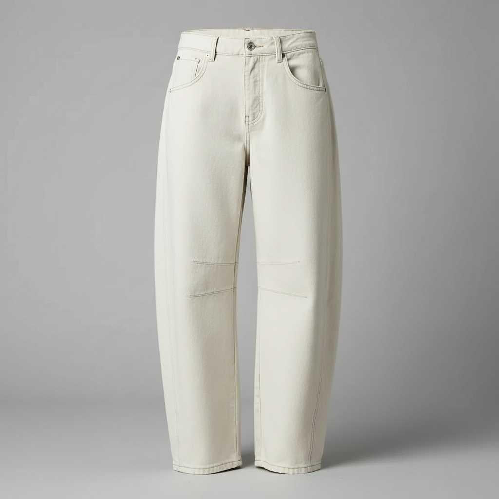 Leopard Print Barrel Jeans | Women's Casual Denim Trousers
