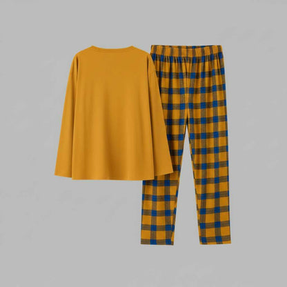 Cozy Elegance | Women's Pajama Sets Winter Checkered Design