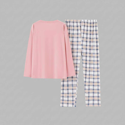 Cozy Elegance | Women's Pajama Sets Winter Checkered Design