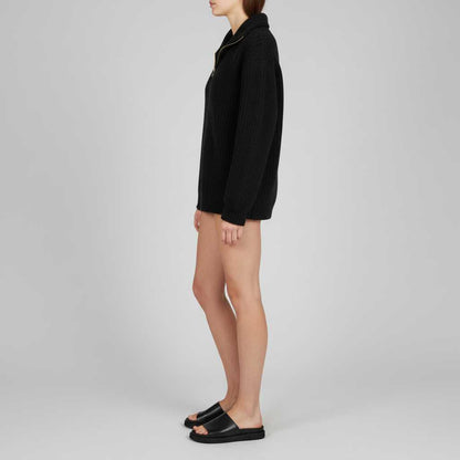 Dafina V-Neck Sweater with Zipper | Women's Sweater