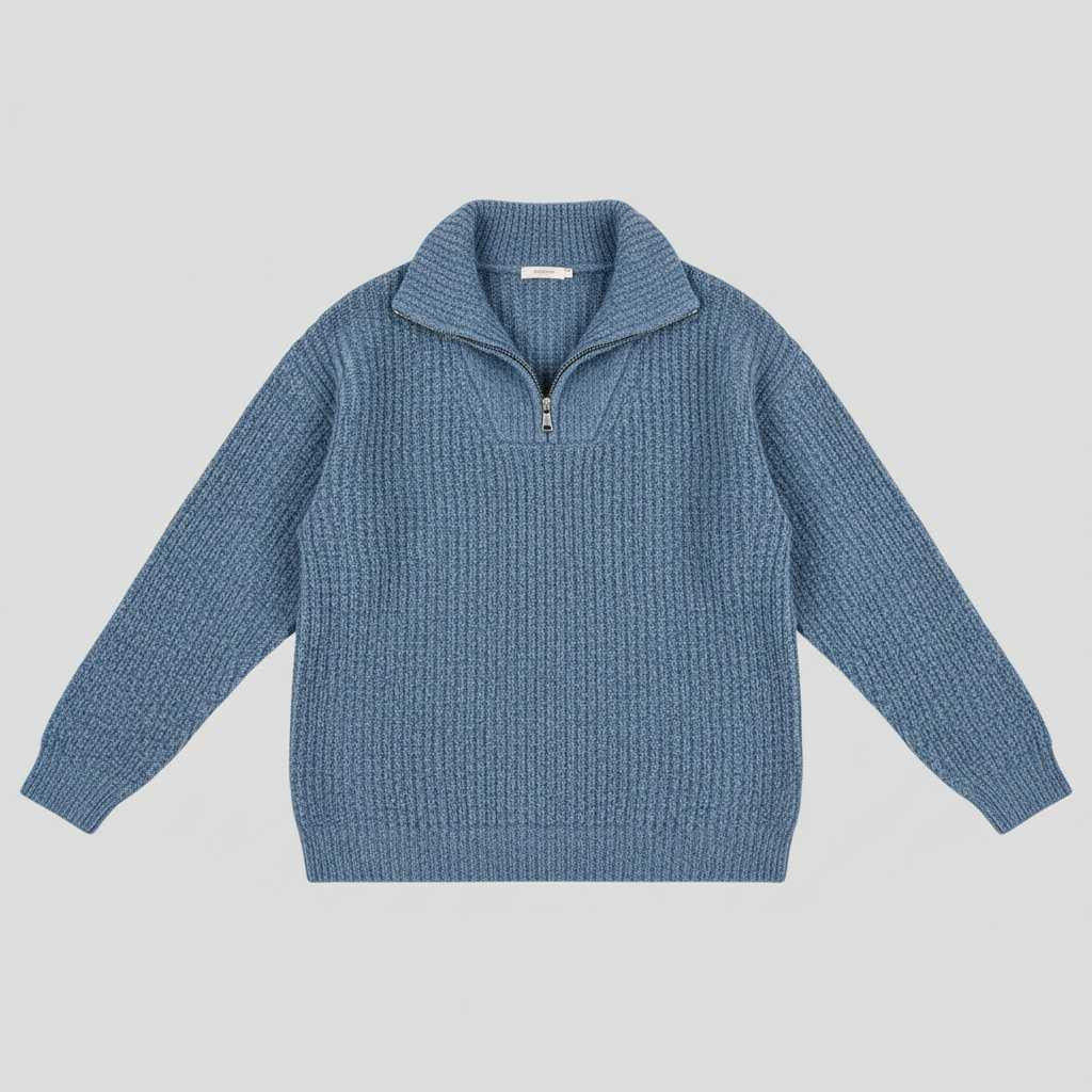 Dafina V-Neck Sweater with Zipper | Women's Sweater