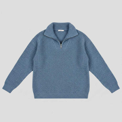 Dafina V-Neck Sweater with Zipper | Women's Sweater
