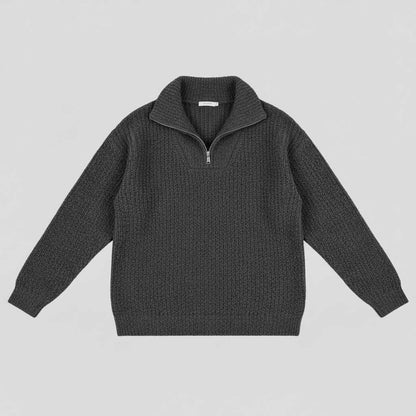 Dafina V-Neck Sweater with Zipper | Women's Sweater