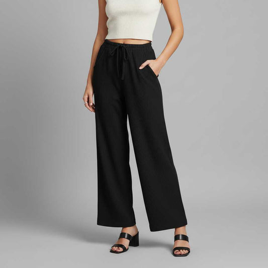 High-Waisted Corduroy Wide Leg Pants | Women's Trousers