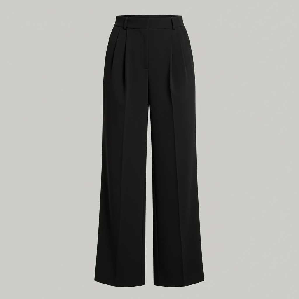 Lena Tailored Wide Leg Pants | Women's Black Trousers