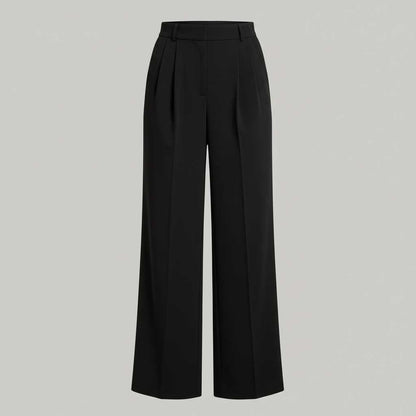 Lena Tailored Wide Leg Pants | Women's Black Trousers