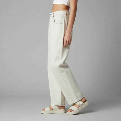 Leopard Print Barrel Jeans | Women's Casual Denim Trousers