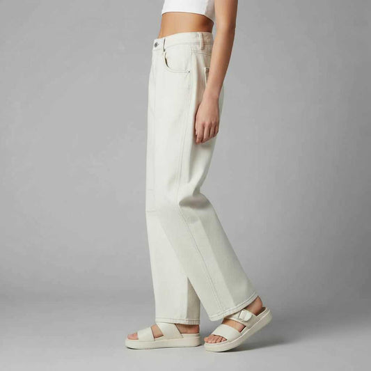 Leopard Print Barrel Jeans | Women's Casual Denim Trousers