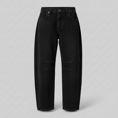 Leopard Print Barrel Jeans | Women's Casual Denim Trousers