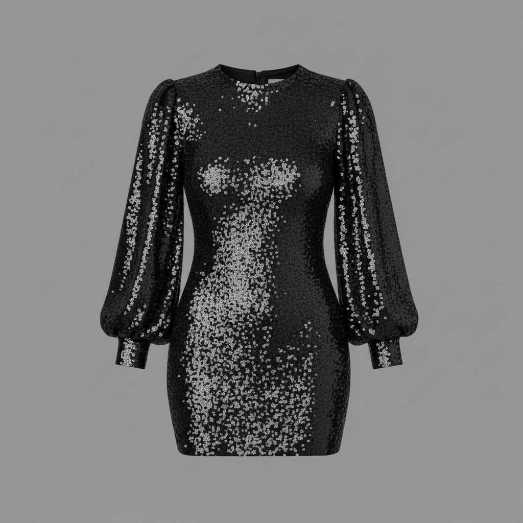 Nicoline | Women's Glitter Cocktail Dress with Open Back