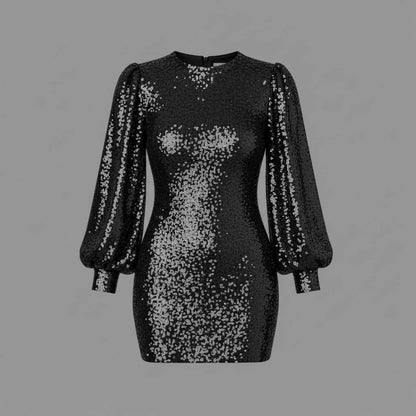 Nicoline | Women's Glitter Cocktail Dress with Open Back