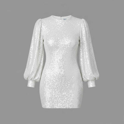 Nicoline | Women's Glitter Cocktail Dress with Open Back