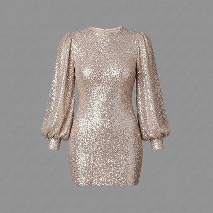 Nicoline | Women's Glitter Cocktail Dress with Open Back