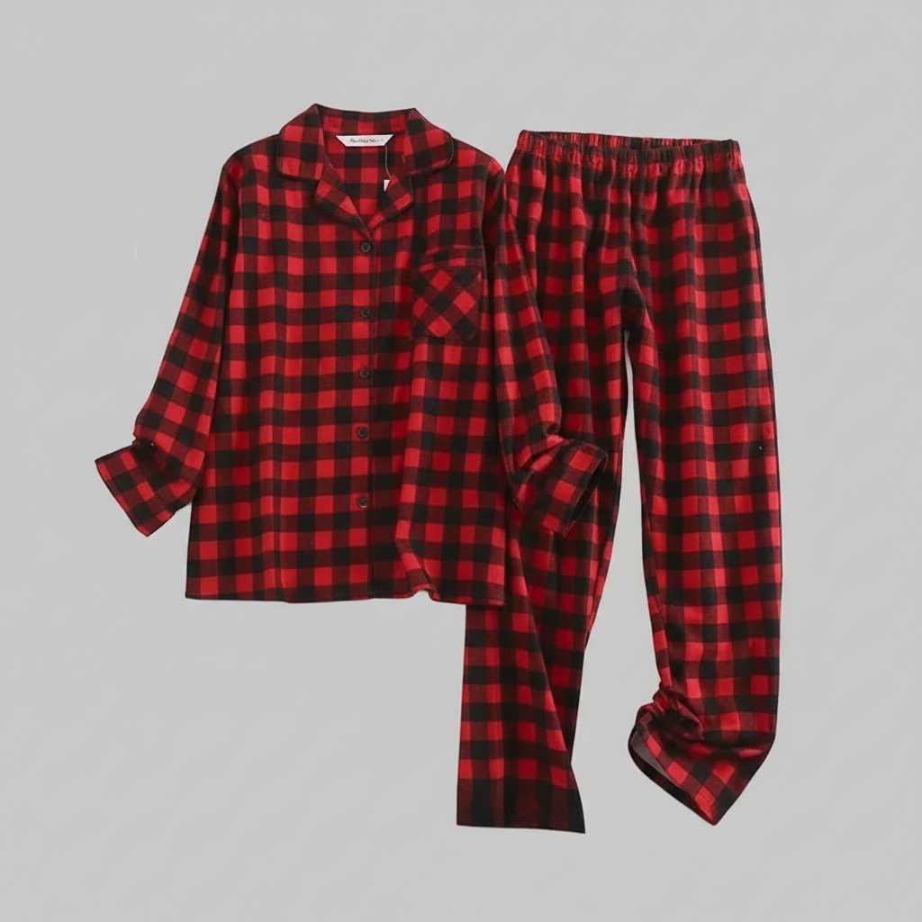 Plaid Cotton Flannel Pajama Set | Women's Sleepwear