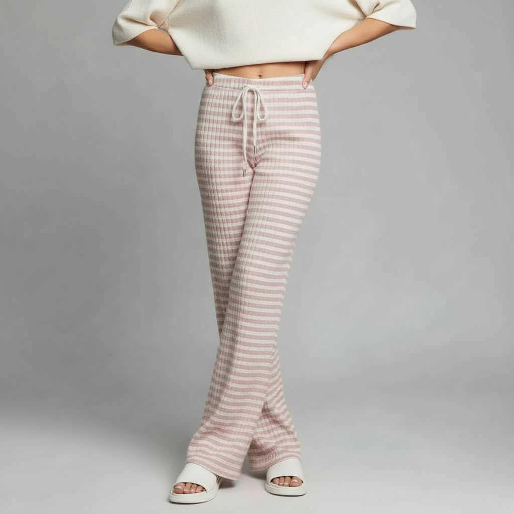 Striped Lace-Up Pants | Women's Casual High Street Pants