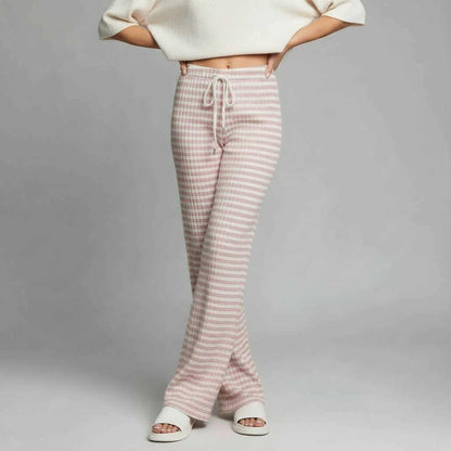 Striped Lace-Up Pants | Women's Casual High Street Pants