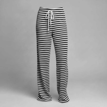 Striped Lace-Up Pants | Women's Casual High Street Pants