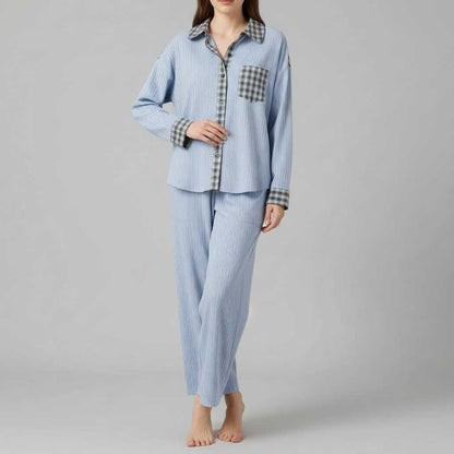 Women's Pajama Set | Long Sleeve Shirt and Trousers