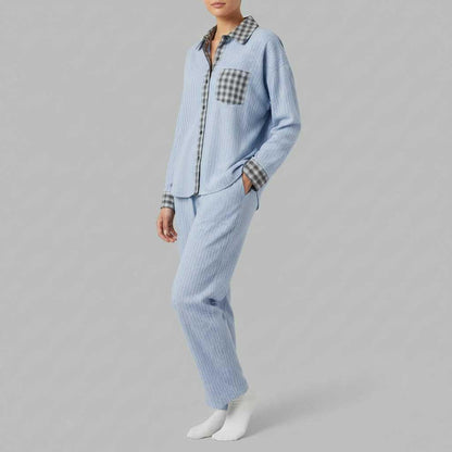 Women's Pajama Set | Long Sleeve Shirt and Trousers